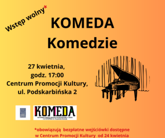 Zapraszamy na koncert 27 kwietnia do Centrum Promocji Kultury.